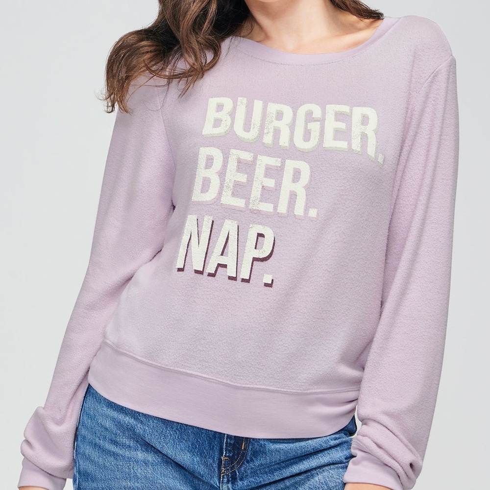 NEW IN PACKAGE- WILDFOX Burger Beer Nap Baggy Beach Jumper